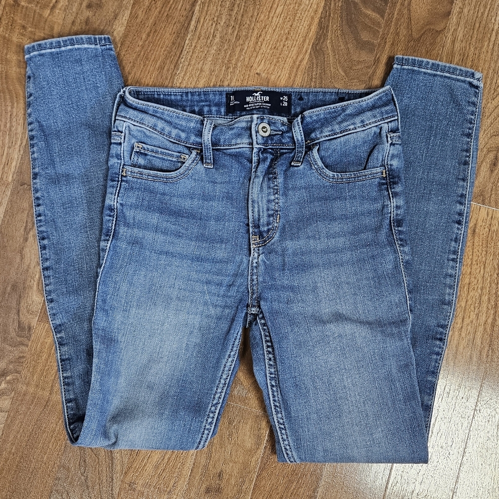 Hollister women's mid-rise super skinny soft stretch jean 25/28 - Picture 3 of 4